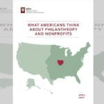 The cover of a report analyzing views about philanthropy in the U.S.