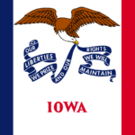 A photo of the Iowa State Flag