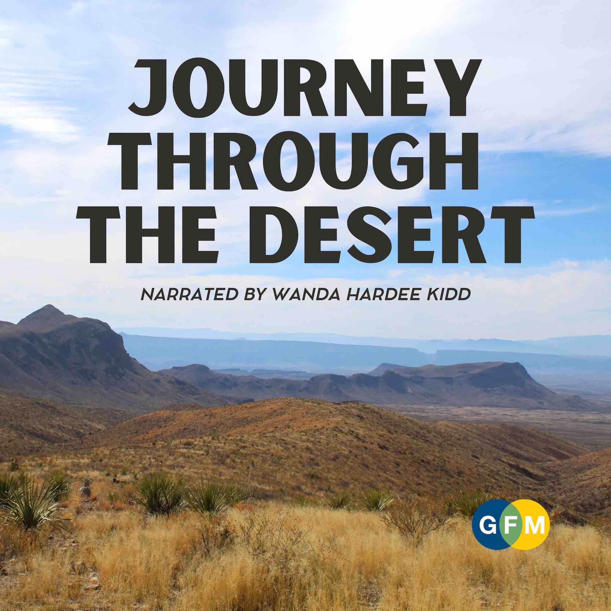 Journey Through the Desert-Art A desert scene with text overlaid.