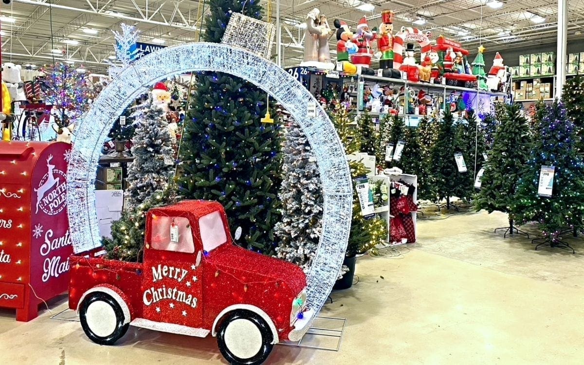Store’s indoor Christmas display in September