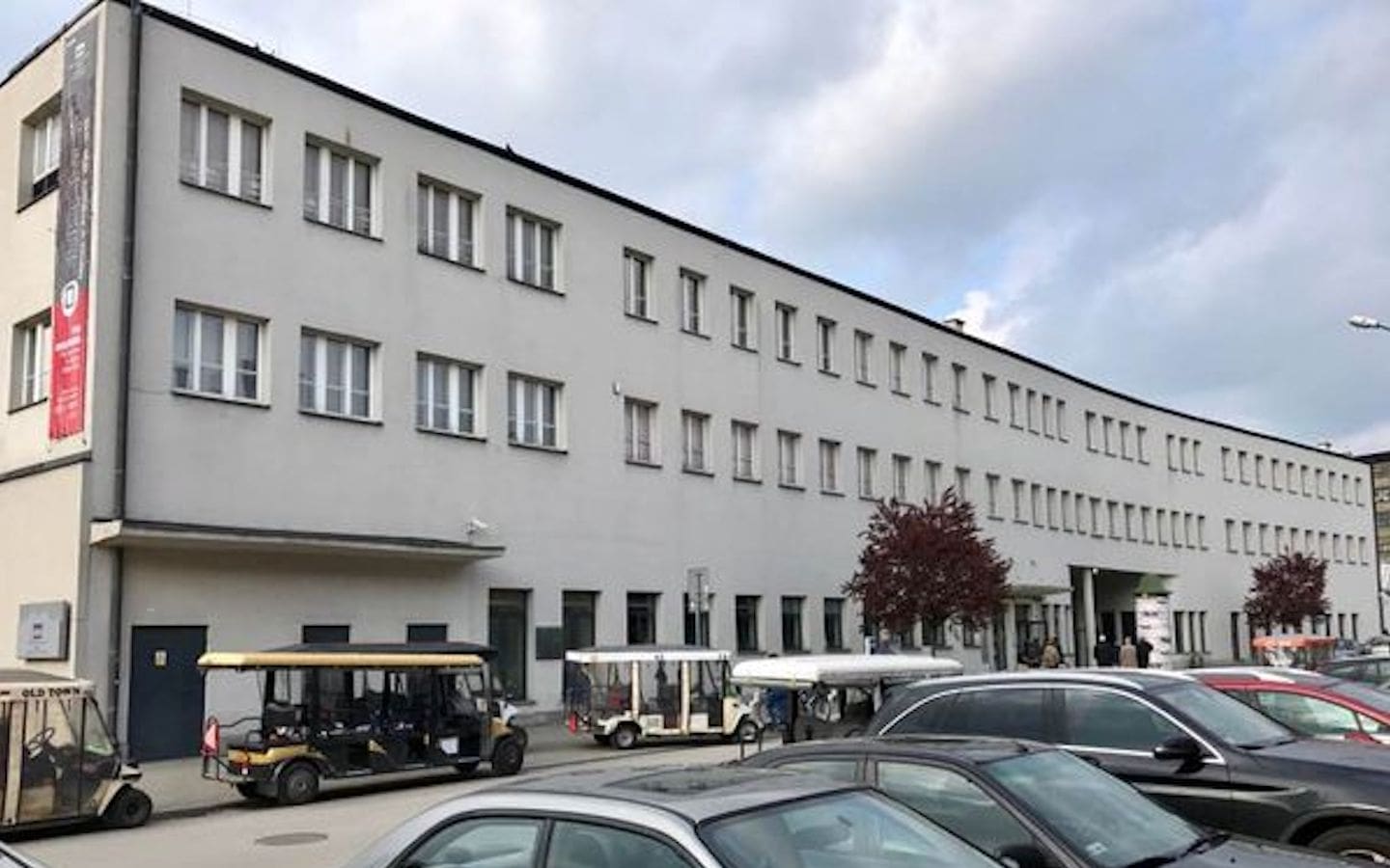 The exterior of a museum at Oscar Schindler’s enamelware factory.